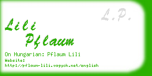 lili pflaum business card